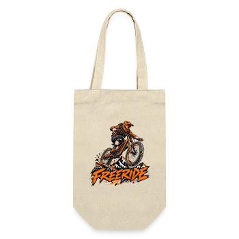 Freeride Mountain MTB Graphic - Geschenkbeutel für Flaschen - Natur - Vorne