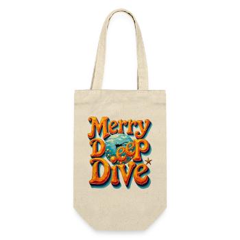 Merry Deep Dive Weihnachts-Tauch-Urlaub - Geschenkbeutel für Flaschen - Natur - Vorne