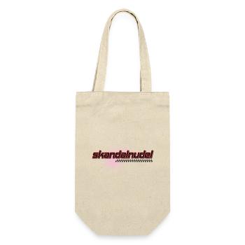 Skandalhudel Neon-Logo Retro - Geschenkbeutel für Flaschen - Natur - Vorne