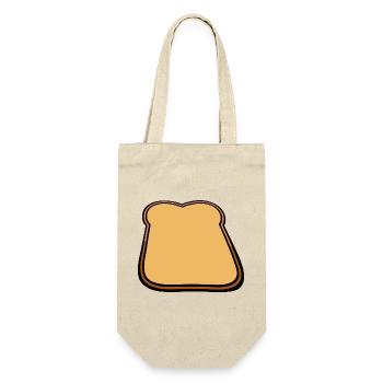 Toastbrot Cartoon Illustration - Geschenkbeutel für Flaschen - Natur - Vorne