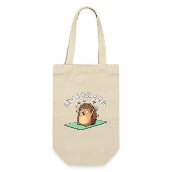 Igel Guten Morgen Routine - Geschenkbeutel für Flaschen - Natur - Vorne