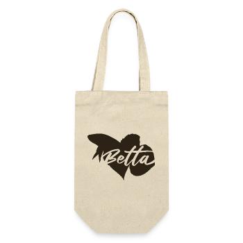 Betta Kampffisch  - Geschenkbeutel für Flaschen - Natur - Vorne