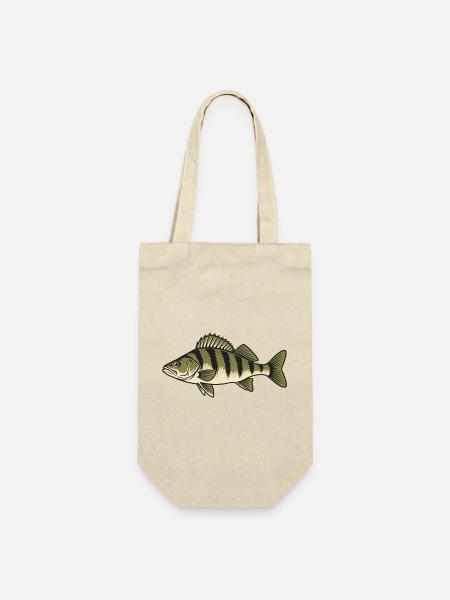 Zander Streifen Naturzeichnung - Geschenkbeutel für Flaschen - Natur