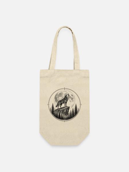 Wolf im Dunkelwald Emblem - Geschenkbeutel für Flaschen - Natur
