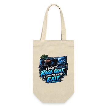 I Don't Rage Quit – Strategically Exit - Geschenkbeutel für Flaschen - Natur - Vorne