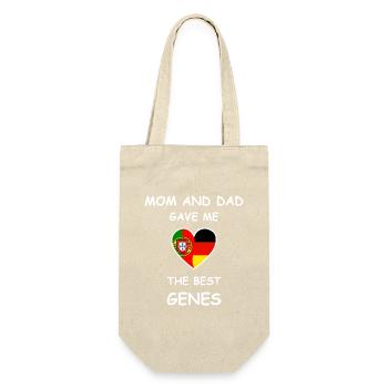 Portugal Germany Genes Heart White - Geschenkbeutel für Flaschen - Natur - Vorne