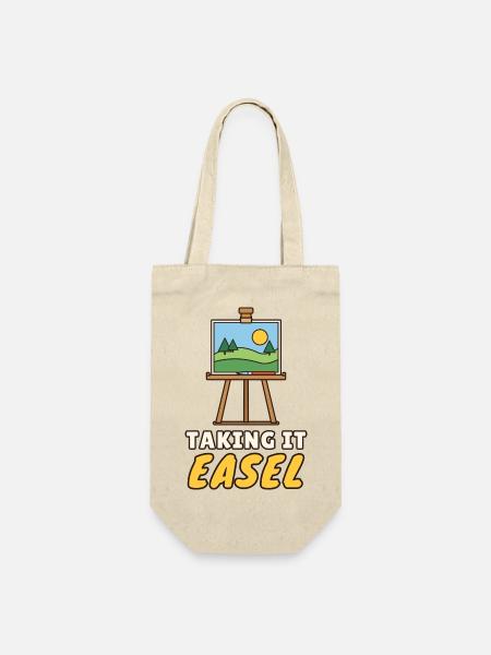 Staffelei nehmen - Geschenkbeutel für Flaschen - Natur