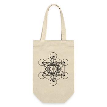 Metatron Cube T-Shirt - Geschenkbeutel für Flaschen - Natur - Vorne