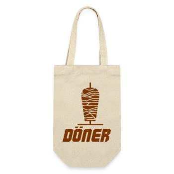 Döner Spieß Illustration - Geschenkbeutel für Flaschen - Natur - Vorne