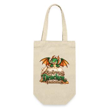 Kann Spuren von Drachen enthalten – Keksdrache - Geschenkbeutel für Flaschen - Natur - Vorne