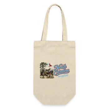 North Carolina Retro Vintage Tar Heel State Design - Geschenkbeutel für Flaschen - Natur - Vorne