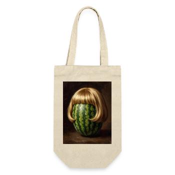 Wassermelone Bob Perücke - Geschenkbeutel für Flaschen - Natur - Vorne
