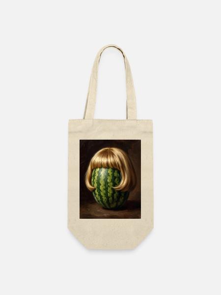 Wassermelone Bob Perücke - Geschenkbeutel für Flaschen - Natur