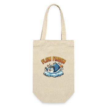 Lustiger Sport Pinguin - Geschenkbeutel für Flaschen - Natur - Vorne