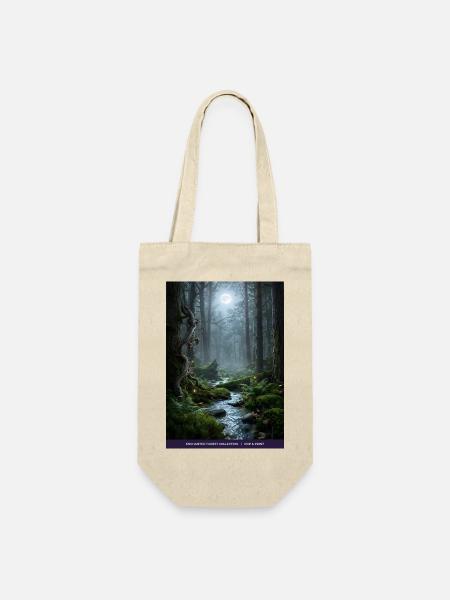 Mondnacht verzauberter Wald - Geschenkbeutel für Flaschen - Natur