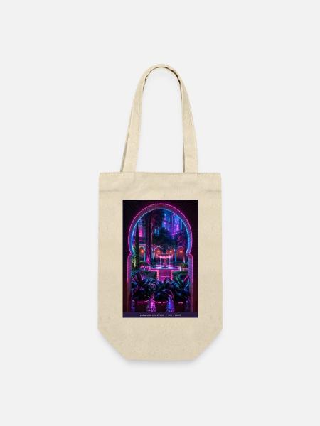 Neon-Innenhof Andalusien - Geschenkbeutel für Flaschen - Natur