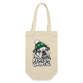 Grantige Weihnacht - Geschenkbeutel für Flaschen - Natur - Vorne