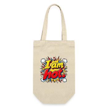 I am hot Comic Burst - Geschenkbeutel für Flaschen - Natur - Vorne