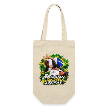 Armbar – Brazilian Jiu-Jitsu Lifestyle BJJ - Geschenkbeutel für Flaschen - Natur - Vorne