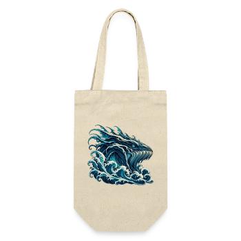 Leviathan Wellenmonster - Geschenkbeutel für Flaschen - Natur - Vorne
