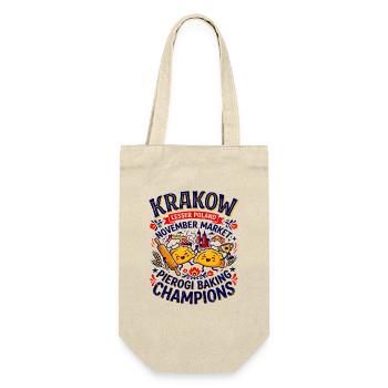 Krakow Lesser Poland Pierogi Baking Champions - Geschenkbeutel für Flaschen - Natur - Vorne
