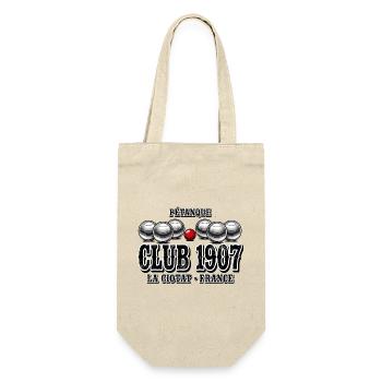 Pétanque, Bowlingbahn, Pétanque-Club - Geschenkbeutel für Flaschen - Natur - Vorne