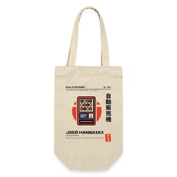 Japanischer Getränkeautomat Jidohanbaiki - Geschenkbeutel für Flaschen - Natur - Vorne