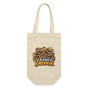 Too Glam to Give a Damn - Geschenkbeutel für Flaschen - Natur - Vorne