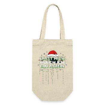 Lasst Mich Durch Ich Bin Admin Informatiker Xmas - Geschenkbeutel für Flaschen - Natur - Vorne