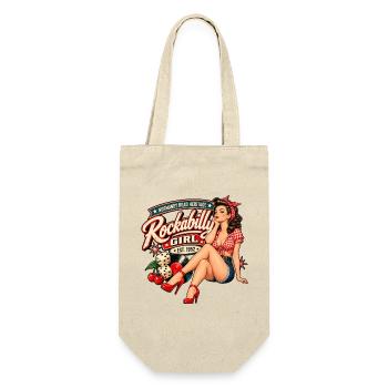 Rockabilly Pin-Up-Rucksack – Normandy Road - Geschenkbeutel für Flaschen - Natur - Vorne