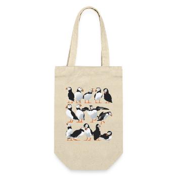 Mehr Puffin-Freunde - Geschenkbeutel für Flaschen - Natur - Vorne