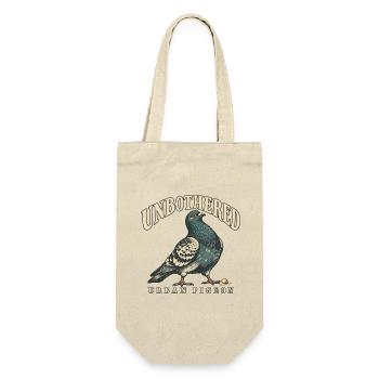 Unbothered Urban Pigeon Lustige Stadttaube - Geschenkbeutel für Flaschen - Natur - Vorne