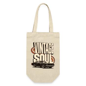 Vintage Soul Classic Car - Geschenkbeutel für Flaschen - Natur - Vorne