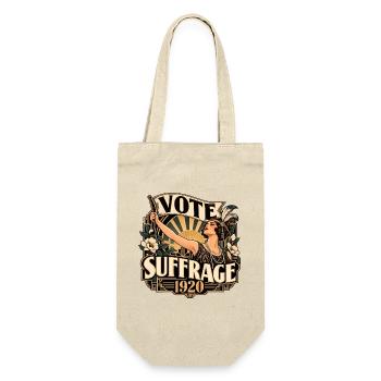 Vote Suffrage 1920 Vintage Frauenrechtskunst - Geschenkbeutel für Flaschen - Natur - Vorne