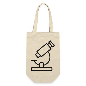 Mikroskoplinien-Symbol - Geschenkbeutel für Flaschen - Natur - Vorne