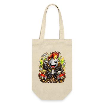 Punk Bomber pinball flipper Peace Love Multiball  - Geschenkbeutel für Flaschen - Natur - Vorne