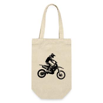 enduro - Geschenkbeutel für Flaschen - Natur - Vorne