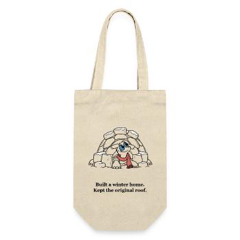 Christmas Turtle behält ihr ursprüngliches Dach - Geschenkbeutel für Flaschen - Natur - Vorne