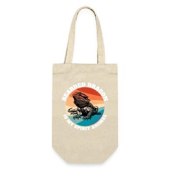 Bartagame Sprüche - Geschenkbeutel für Flaschen - Natur - Vorne