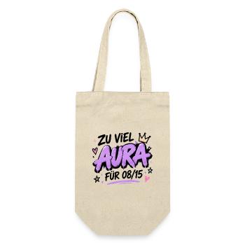 Zu Viel Aura Für 08/15 - Geschenkbeutel für Flaschen - Natur - Vorne