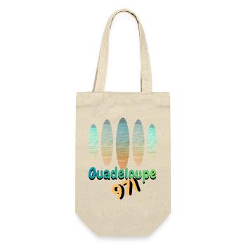 Guadeloupe 971 Strand- und Urlaubsfarben - Geschenkbeutel für Flaschen - Natur - Vorne