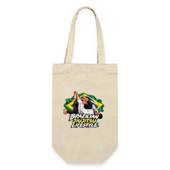 Kimura – BJJ Brasilianischer Jiu-Jitsu-Lebensstil - Geschenkbeutel für Flaschen - Natur - Vorne