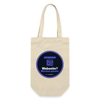 Webseite? Mal Eben Gebaut. Webdesigner Shirt - Geschenkbeutel für Flaschen - Natur - Vorne