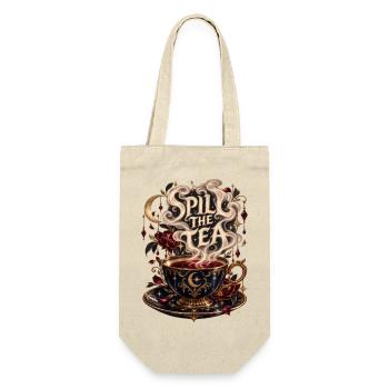 Spill the Tea – Magische Teetasse - Geschenkbeutel für Flaschen - Natur - Vorne