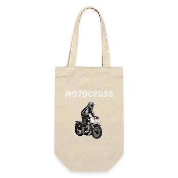 motocross - Geschenkbeutel für Flaschen - Natur - Vorne