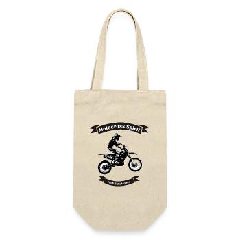 motocross spirit - Geschenkbeutel für Flaschen - Natur - Vorne