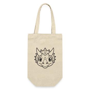 Triceratops-Kopf - Geschenkbeutel für Flaschen - Natur - Vorne