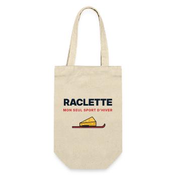 Raclette, meine einzige Wintersportart – Humor - Geschenkbeutel für Flaschen - Natur - Vorne
