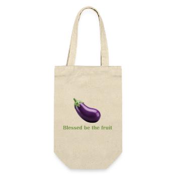 Gesegnet sei die Frucht – Spaß-Shirt! - Geschenkbeutel für Flaschen - Natur - Vorne