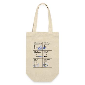 "Hast du die Nase voll? Nein..." – Lustige flämische T-Shirts - Geschenkbeutel für Flaschen - Natur - Vorne